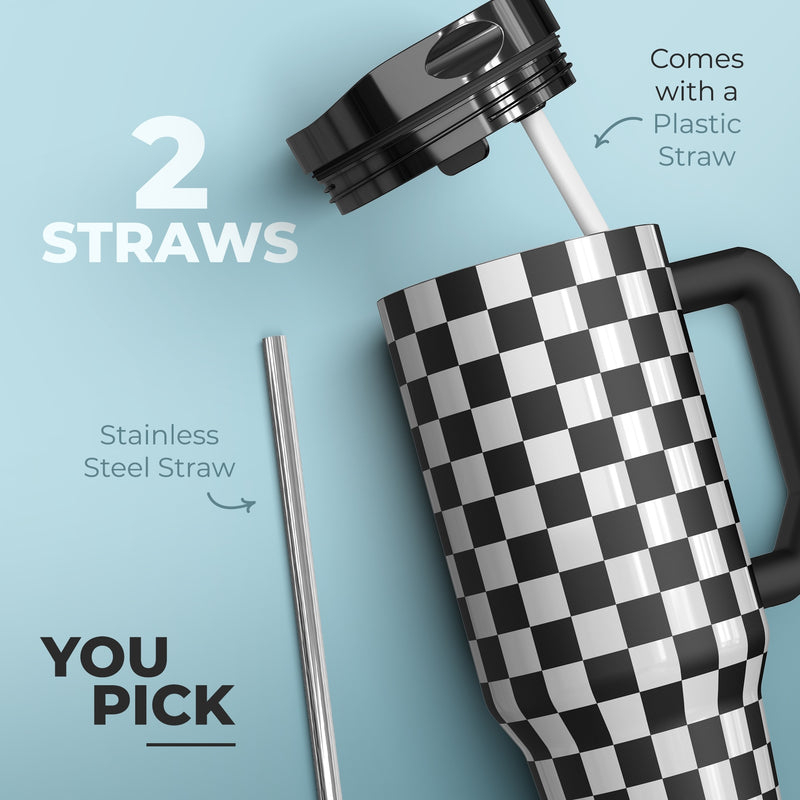 Thicc Buddy 40oz | Espresso Checkered